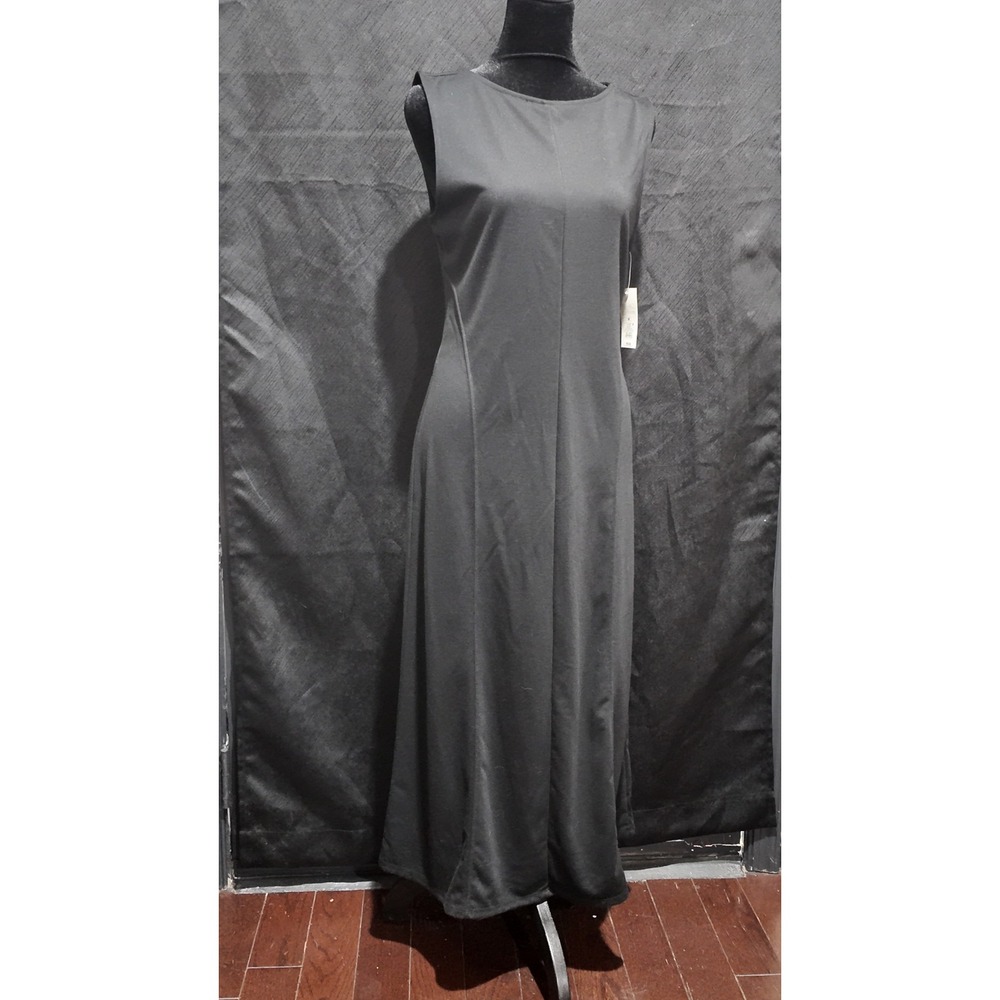 Target Women Black Sleeveless Crew Neck Maxi Dress Recycled Polyester Size M NWT